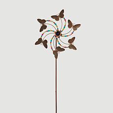 The Gerson Companies 63" H Metal Butterfly Wind Spinner Stake w/Jewels