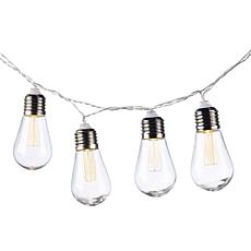 The Gerson Company 6' Solar LED Patio Lights with Silver Wire
