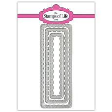 The Stamps of Life Inside Scallop Rounded Rectangle Slimline Die Set