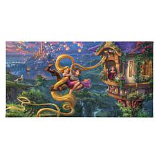 Thomas Kinkade Disney Tangled Up In Love - 16" x 31" Gallery Wrappe...