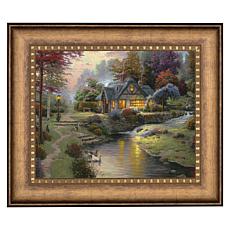 Thomas Kinkade Stillwater Cottage - 16" x 20" Brushstroke Vignette ...