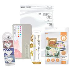 Tonic X Nuvo Watercolor Stamp, Die and Stencil Kit