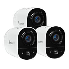 Toucan Gen. 2 Wireless Indoor/Outdoor Camera 3-pack w/90-Day Pro Trial