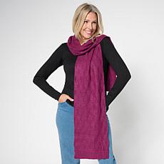 Tower Hill by Christie Brinkley Basketweave Cable Knit Scarf