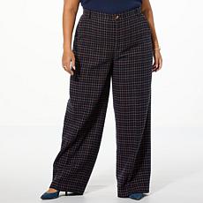 Tower Hill by Christie Brinkley Comfort Wool-Blend Wide Leg Trouser