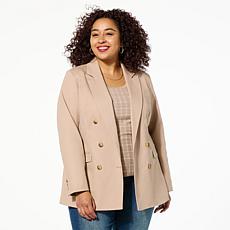 Tower Hill by Christie Brinkley Double-Breasted Relaxed Blazer