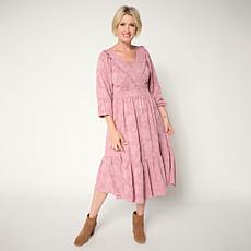 Tower Hill by Christie Brinkley Floral Jacquard Midi Dress