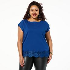 Tower Hill by Christie Brinkley Lace Dolman Tee
