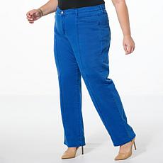 Tower Hill by Christie Brinkley Relaxed Seamed Straight Leg Ankle Jean
