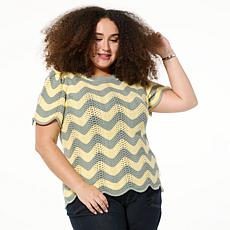 Tower Hill by Christie Brinkley Wavy Stripe Sweater