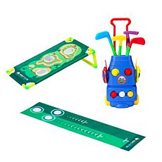 Trimate Toddler Golf Set with 2in1 Cornhole Board