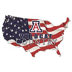 University of Arizona USA Shape Flag Cutout