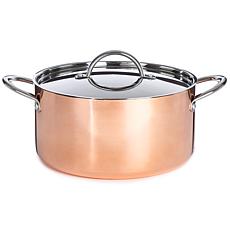 Vintage Polished Tri-Ply Copper 9.5" Stockpot 5.75qt