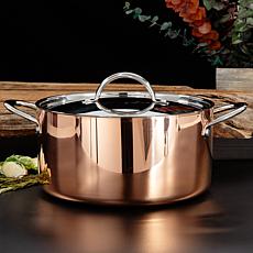 Vintage Polished Tri-Ply Copper 9.5" Stockpot 5.75qt