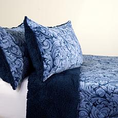 Warm & Cozy Plush Printed Comforter Set Full/Queen