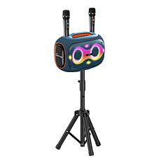 WFG 120W Portable Bluetooth Karaoke Speaker w/Tripod & 2 Microphones
