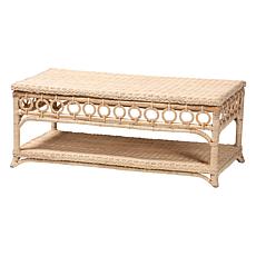 Wholesale Interiors bali and pari Oxford Rattan Coffee Table w/Shelf