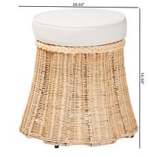 Wholesale Interiors bali and pari Ying Rattan Ottoman, Small