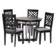Wholesale Interiors Baxton Studio Alena Modern Fabric Wood Dining Set