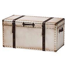 Wholesale Interiors Baxton Studio Nevio Vintage Canvas Storage Trunk