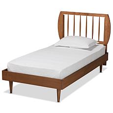 Wholesale Interiors Chiyo Walnut Brown Wood Twin Size Platform Bed