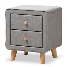 Wholesale Interiors Jonesy Fabric Upholstered 2-Drawer Nightstand