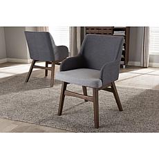 Wholesale Interiors Monte Fabric 2-piece Armchair Set - 2-Tone Gray