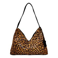 Wildflower Genuine Suede or Haircalf Leather V Hobo