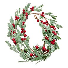 Winter Lane 6' Indoor Garland with Foliage and Berries