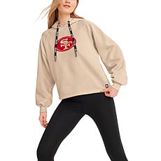 Women's DKNY Sport Cream San Francisco 49ers Debbie Dolman Raglan P...