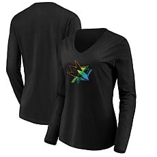 Women's Fanatics Black San Jose Sharks Team Pride Logo Long Sleeve ...