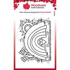 Woodware Clear Singles 4" x 6" Stamp - Garden Rainbow 