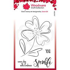 Woodware Clear Singles 4" x 6" Stamp - Poppy Sketch