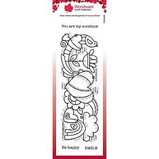 Woodware Clear Singles 8" x 2.6" Stamp - Heart Border