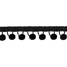 Wrights 1-1/8" Ball Fringe - 12 Yards/Black