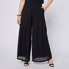 WynneCollection Chiffon Pleated Trousers