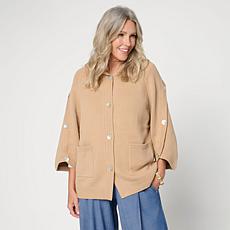 WynneCollection Hooded Sweater with Sleeve Details