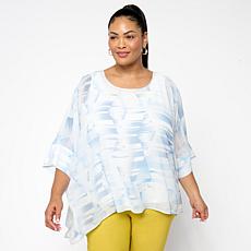 WynneLayers Chiffon Poncho With Detachable Tank