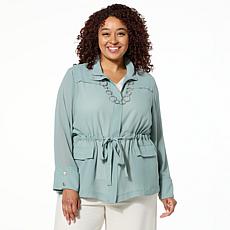 WynneLayers Chiffon Utility Jacket