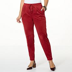 WynneLayers Easy Fit Microsuede Trouser Pant