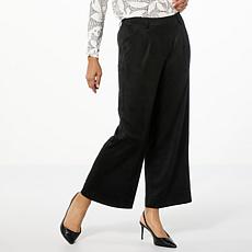 WynneLayers Faux Suede Wide Leg Trouser Pant