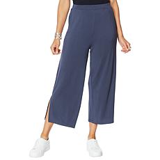 wide leg knit crop pants