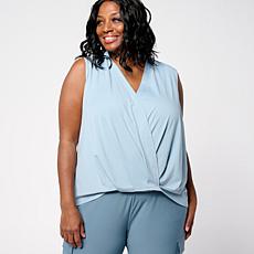WynneLayers Sleeveless Collared Twist Top