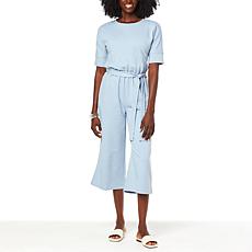 WynneLounge Baby French Terry Tie-Waist Jumpsuit