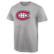 Men's Ash Montreal Canadiens Team Primary Logo T-Shirt