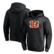 Men's Fanatics Black Cincinnati Bengals Primary Logo Fitted Pullove...
