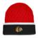 Men's Fanatics Black/Red Chicago Blackhawks Iconic Striped Cuffed K...