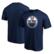 Men's Fanatics Navy Edmonton Oilers Logo T-Shirt