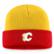 Men's Fanatics  Yellow/Red Calgary Flames Heritage Vintage Cuffed K...