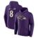 Men's Lamar Jackson Purple Baltimore Ravens Big & Tall Fleece Name ...